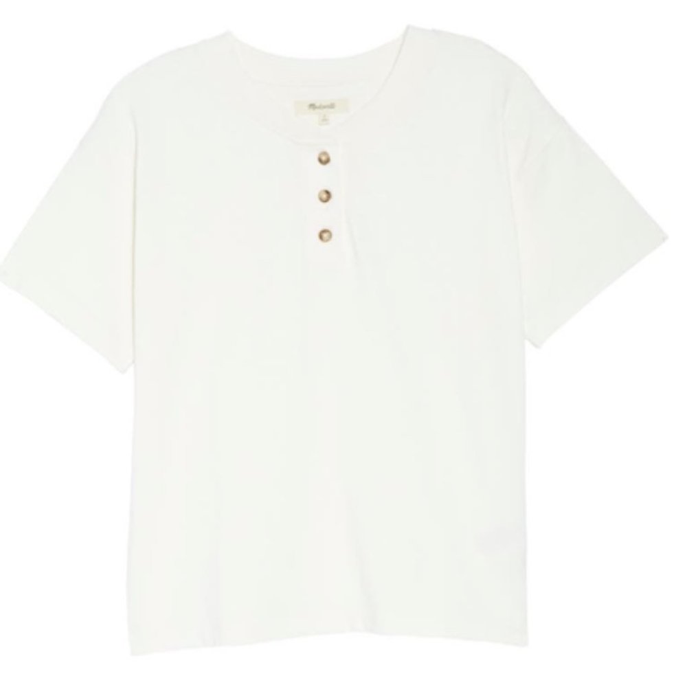 Madewell Parkview Henley Tee (Size Small)